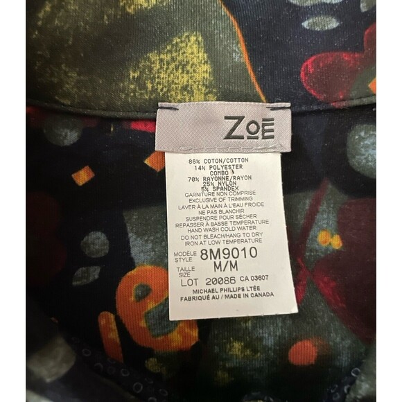 Zoe Michael Phillips Womens Medium Heavy Shirt Button Jacket Pockets Long Sleeve - Picture 6 of 6